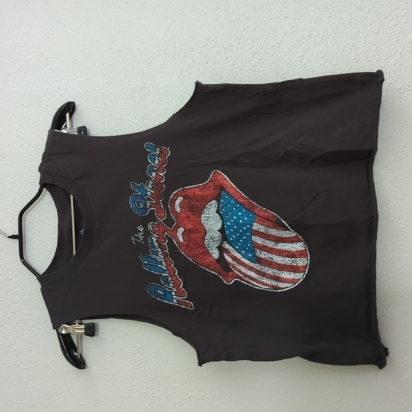 The Rolling Stones Graphics Band Tee Tank Sleeveless Size Small Muscle Tee - Picture 1 of 8